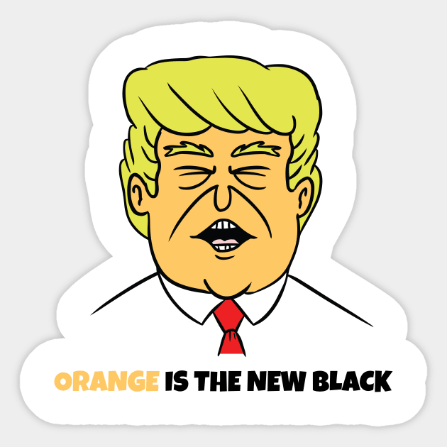 ORANGE NEW BLACK Sticker by toddgoldmanart